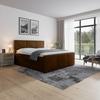 Boxspringbett Bologna 180x200 cm Braun - Schwarz/Braun, MODERN, Karton/Holzwerkstoff (180/200cm) - MID.YOU