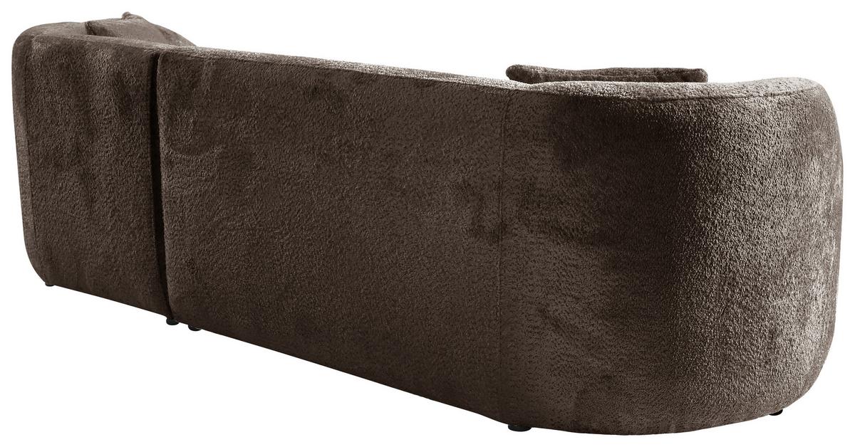 Ecksofa Flick Braun/schwarz, 264 Cm - Schwarz/Braun, Design, Textil (264/143cm) - MID.YOU