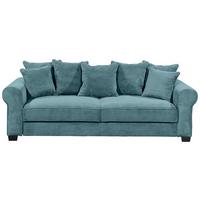Schlafsofa Maureen, Azurblau B: 247 Cm - Azurblau/Schwarz, KONVENTIONELL, Textil (247/95/125cm) - MID.YOU