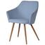 Stuhl Betty Hellblau - Braun/Hellblau, MODERN, Textil/Metall (51/86/55cm) - Ombra