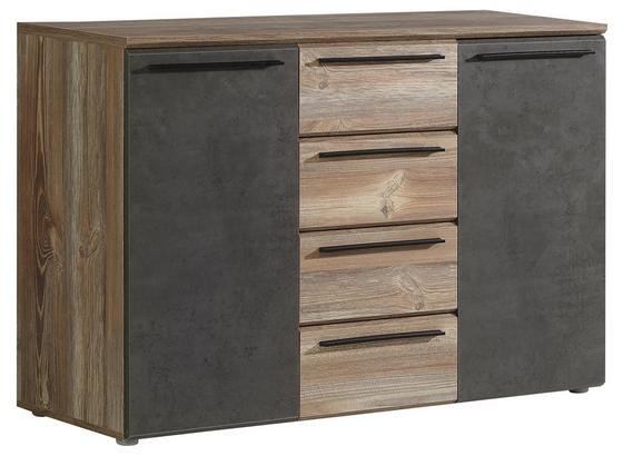 Kommode Mindi Idnk233 - Dunkelgrau/Schwarz, MODERN, Holzwerkstoff/Kunststoff (119,6/80,8/41,3cm) Kommode Mindi Idnk233 - Dunkelgrau/Schwarz, MODERN, Holzwerkstoff/Kunststoff (119,6/80,8/41,3cm)