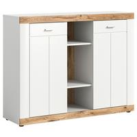 Kommode Laredo Weiß Nox Oak Dekor B: 104 cm - KONVENTIONELL, Holzwerkstoff (104/131/40cm) - MID.YOU