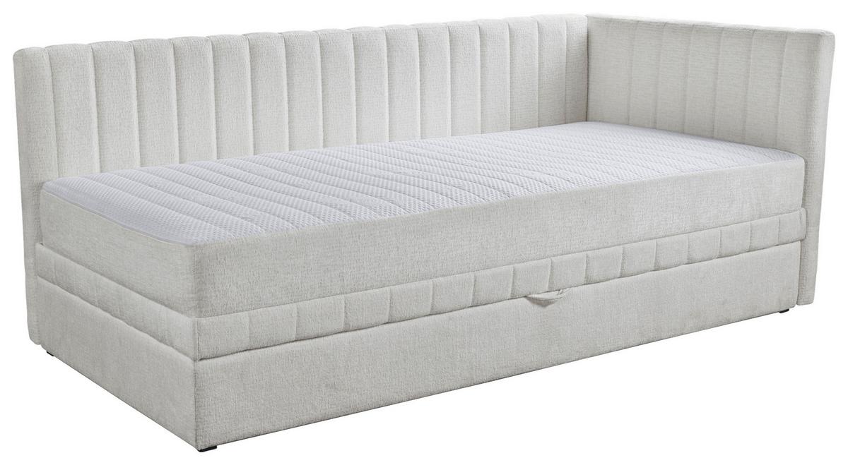 Schlafsofa Roma - Creme/Schwarz, Design, Textil (212/83/99cm) - MID.YOU