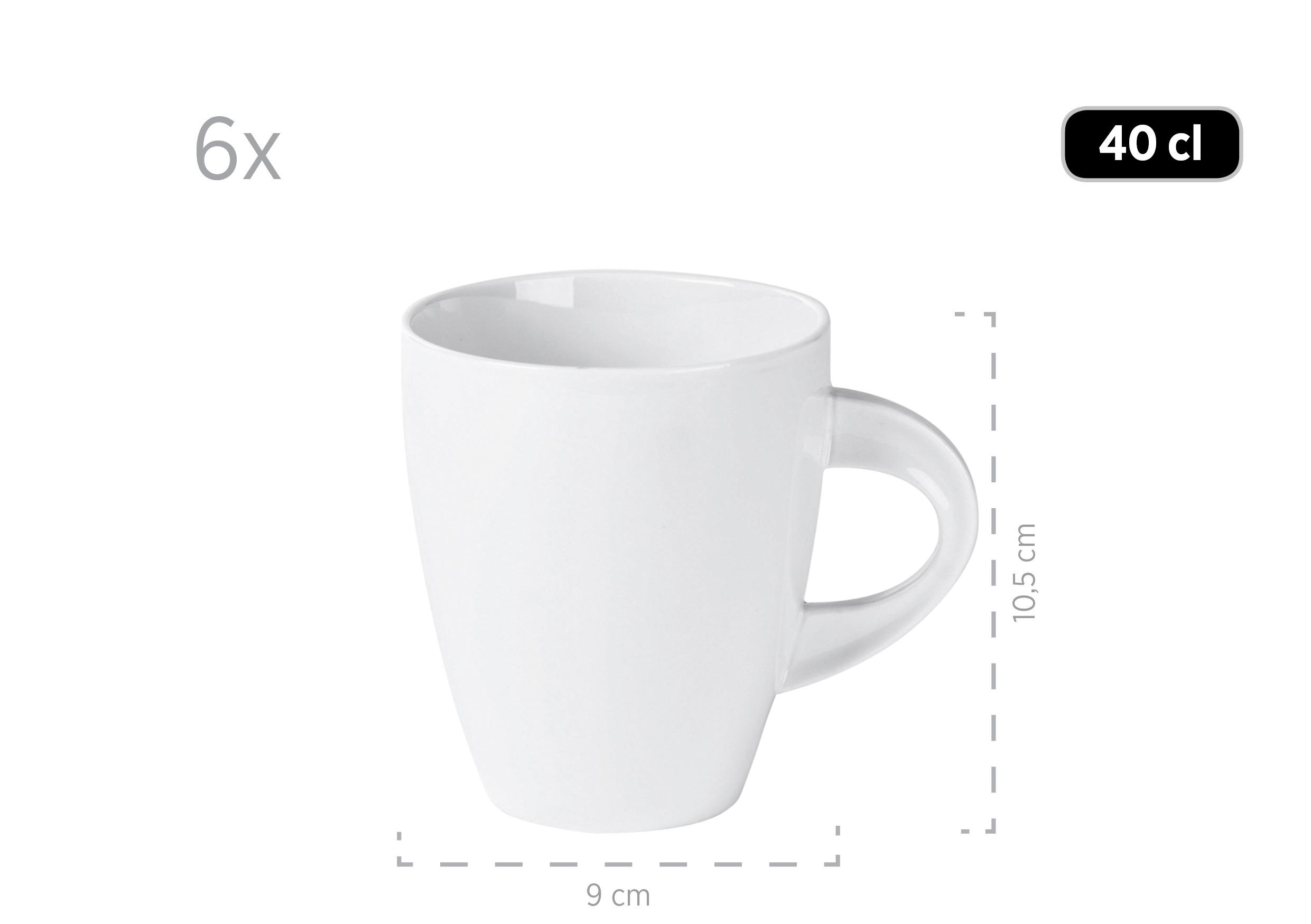 Kaffeebecherset La Musica Weiß F: 400 ml - Weiß, Basics, Keramik (400ml) - Mäser