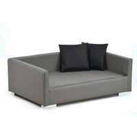 Hundesofa Lucky Lxbxh 70x40x20 Cm Grau/schwarz Lederlook - Schwarz/Grau, KONVENTIONELL, Textil (70/40/20cm)