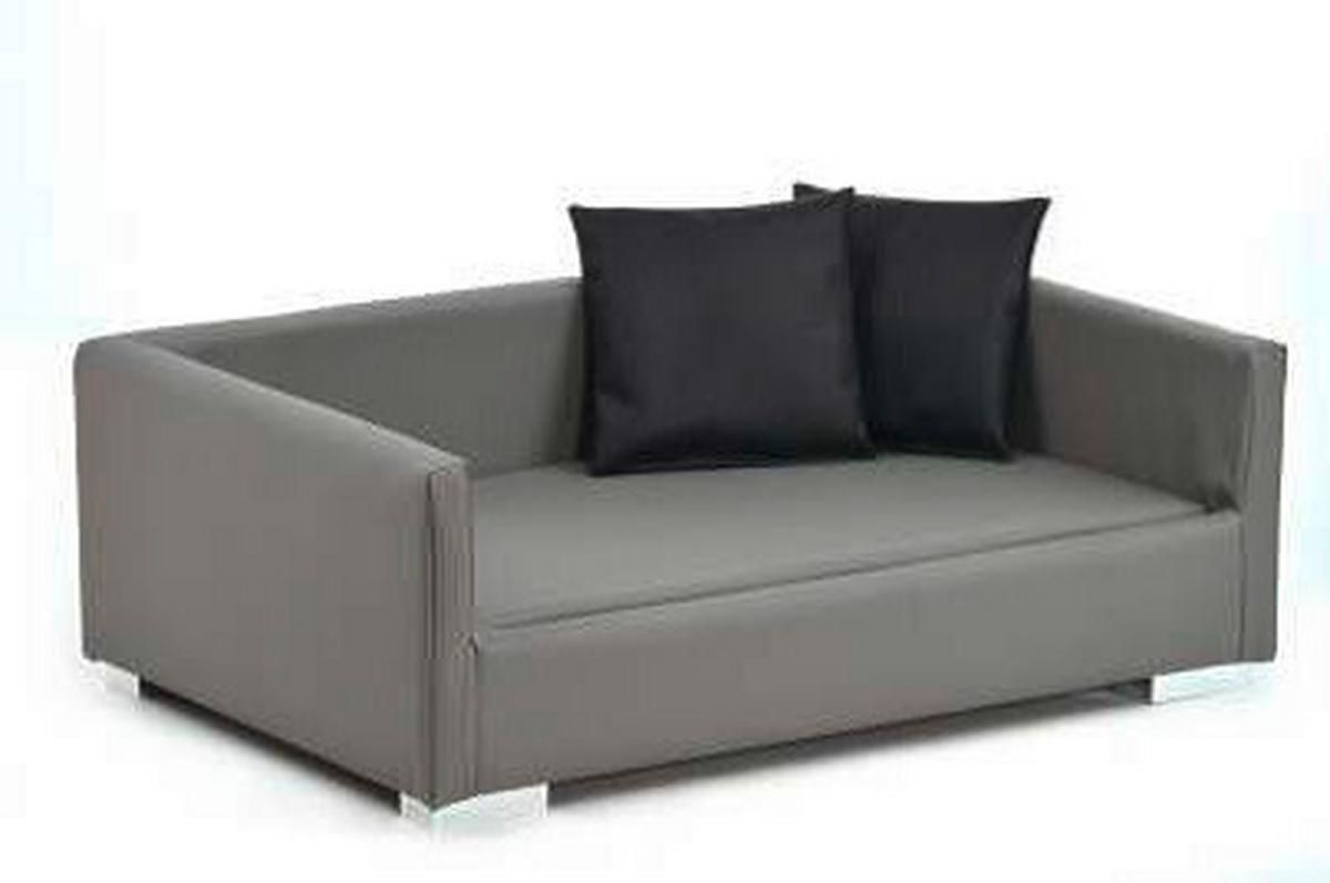 Hundesofa Lucky Lxbxh 70x40x20 Cm Grau/schwarz Lederlook - Schwarz/Grau, KONVENTIONELL, Textil (70/40/20cm)