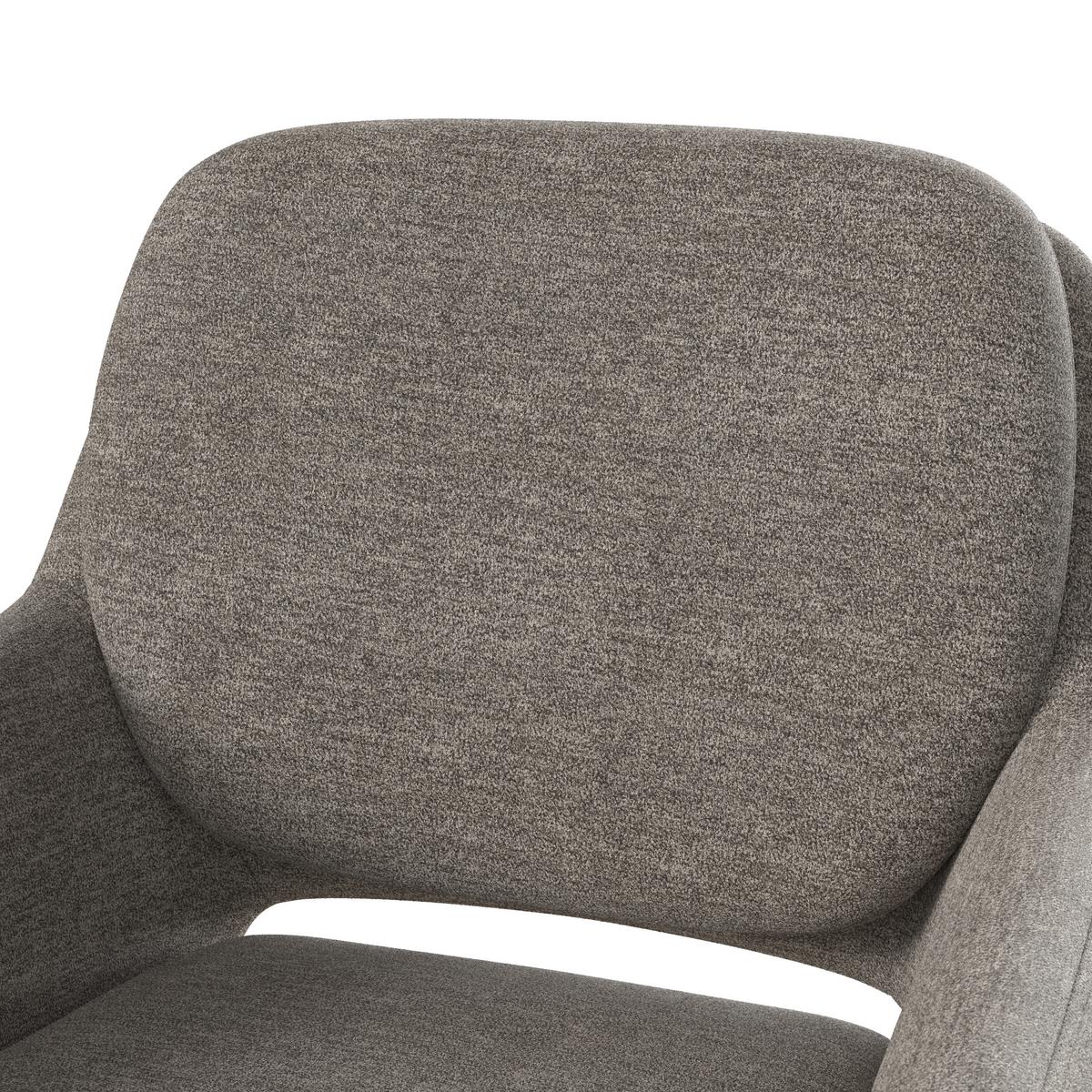 Židle s područkami Adrien, hnědá - přírodní barvy/hnědá, Moderní, kov/dřevo (64/59/92cm) - Bessagi Home