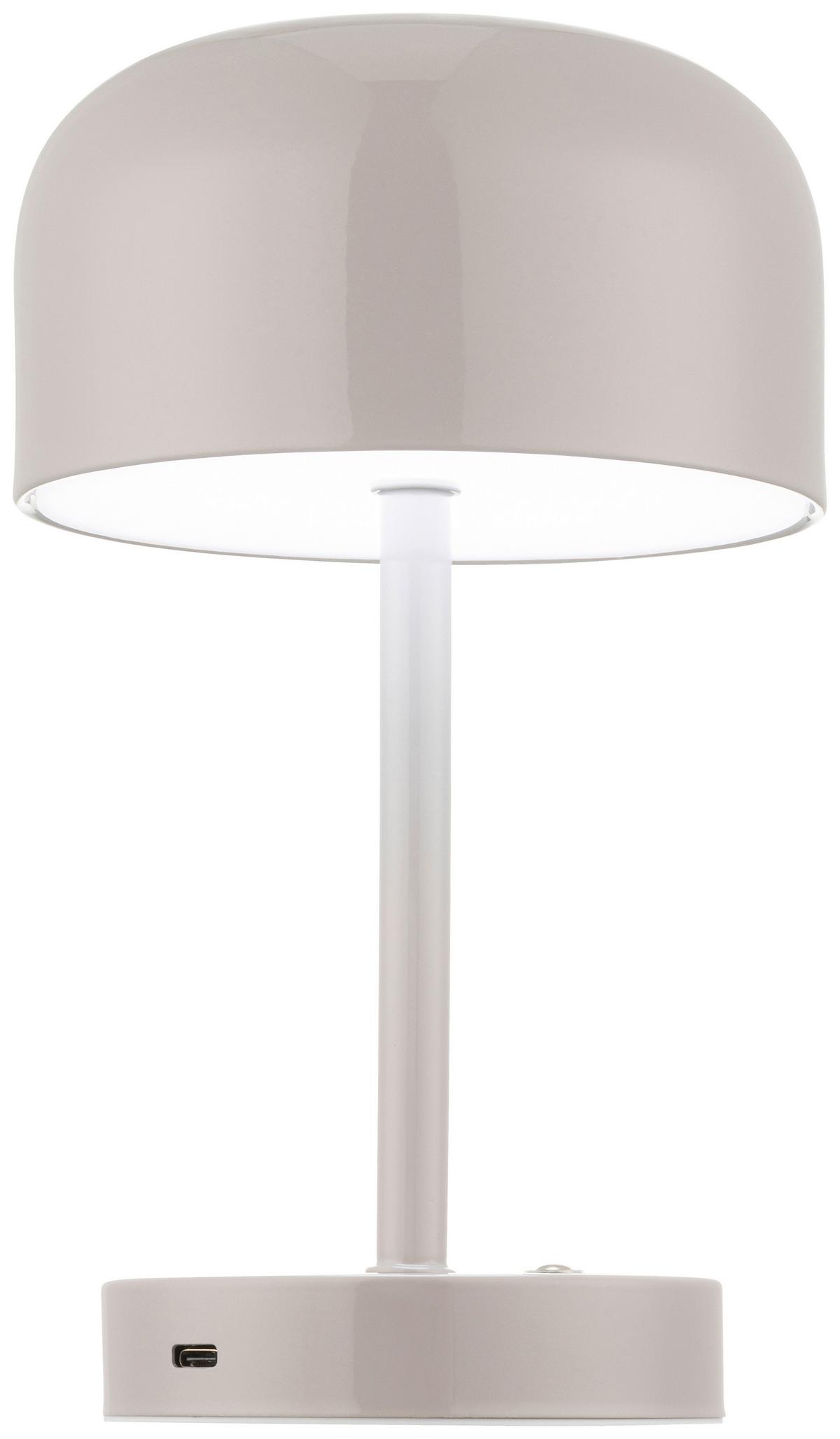 STOLNÍ LAMPA NA BATERIE SOFTI - šedá, Moderní, kov/plast (12,5/10/22,5cm) - Mömax