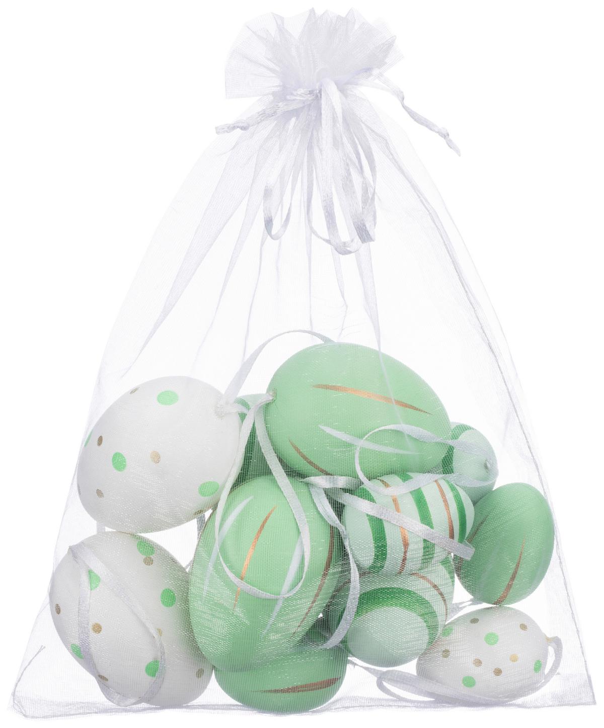 Dekoeier Julian - Weiß/Grün, KONVENTIONELL, Kunststoff - Luca Bessoni