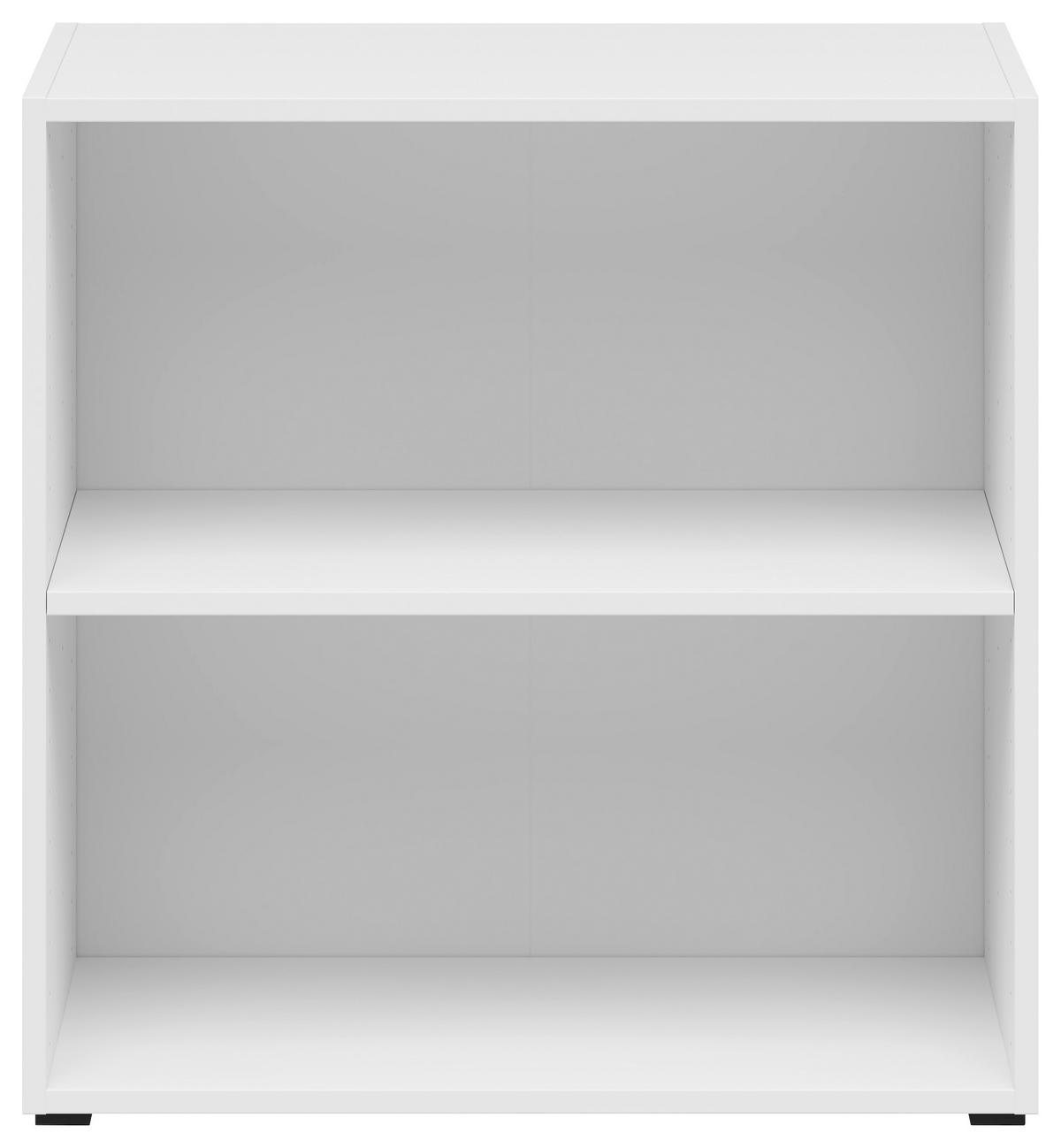 Regal 2 Fächer, B: 64 Cm Sixty-Four, Weiß - Schwarz/Graphitfarben, Trend, Holzwerkstoff (64/64/33cm)