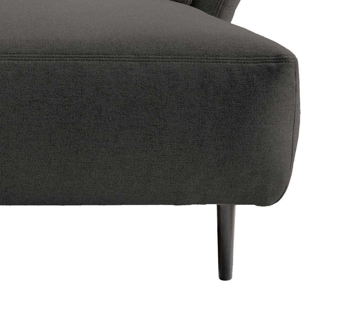 Ecksofa Piatelli Schwarz S: 269x172 Cm - Anthrazit/Schwarz, MODERN, Textil (269/172cm) - MID.YOU