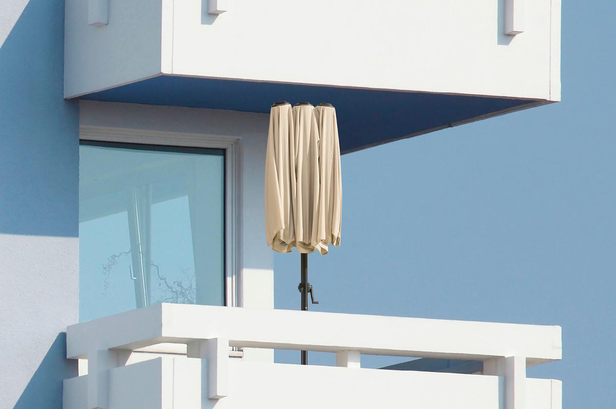 Doppelsonnenschirm Salerno Bxhxt: 300x220x150cm Naturfarben - Anthrazit/Naturfarben, Basics, Textil/Metall (300/220/150cm) - Schneider