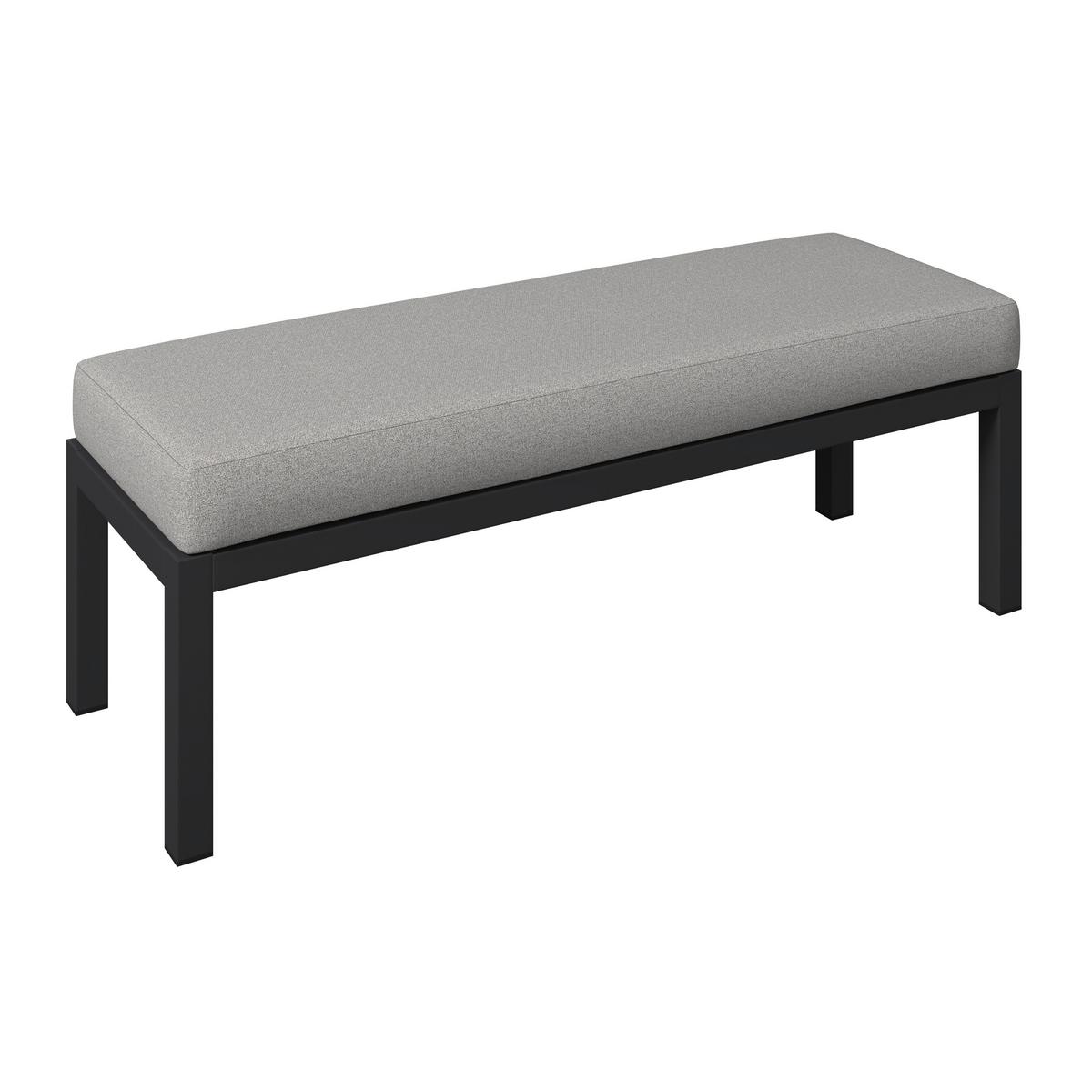 Loungegarnitur Peru - Dunkelgrau/Hellgrau, MODERN, Glas/Textil (187/241,5cm) - Beldano