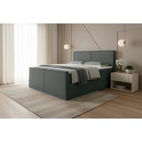 Boxspringbett Rodi Grau LF: 180x200 cm - Grau, MODERN, Textil (180/200cm) - Livetastic