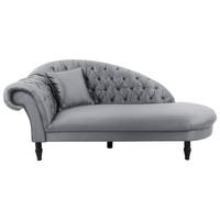 Récamiere Cupido - Schwarz/Grau, Design, Textil (216/91/103cm) - MID.YOU