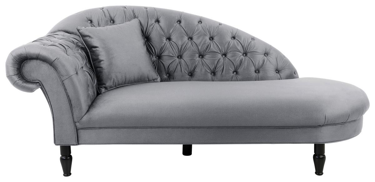 Récamiere Cupido - Schwarz/Grau, Design, Textil (216/91/103cm) - MID.YOU