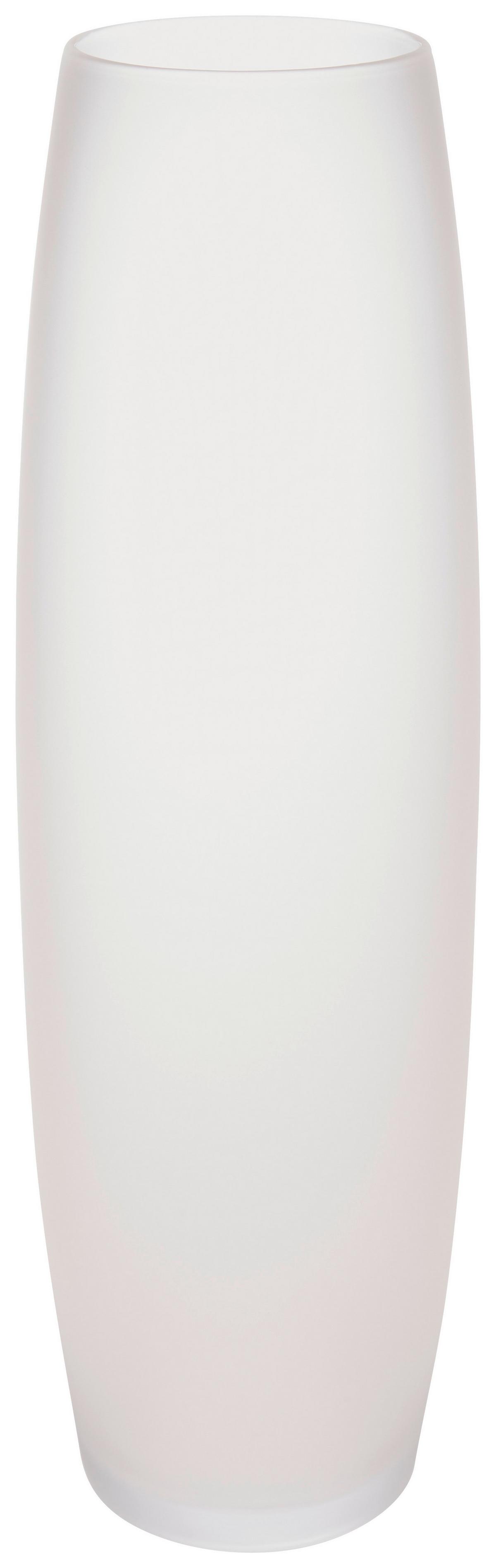 Vase Mathias - Klar/Alabasterfarben, KONVENTIONELL, Glas (15/50cm) - Luca Bessoni