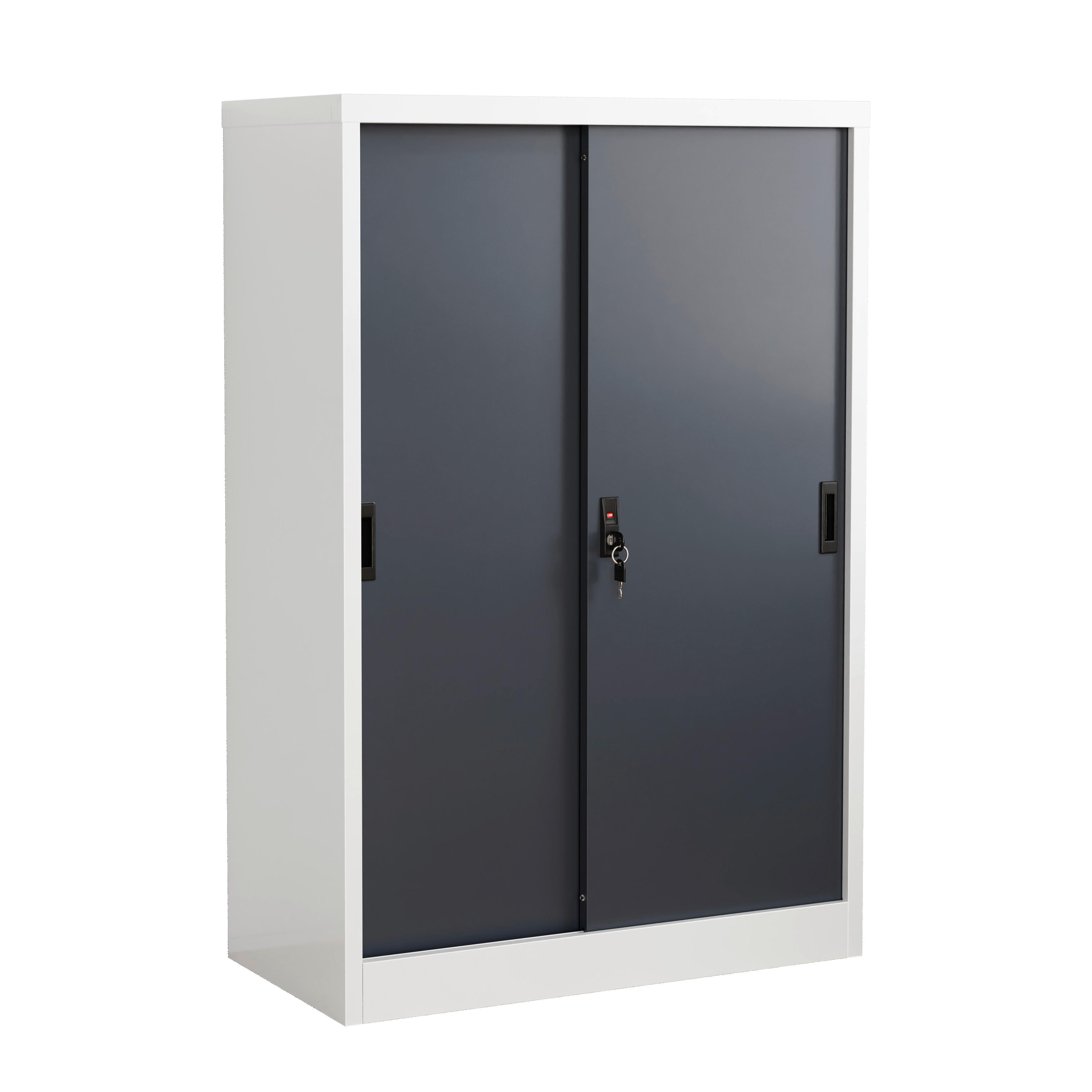 Aktenschrank Malivo Weiß/Anthrazit B: 80cm - Anthrazit/Weiß, KONVENTIONELL, Metall (80/120/40cm) - MID.YOU