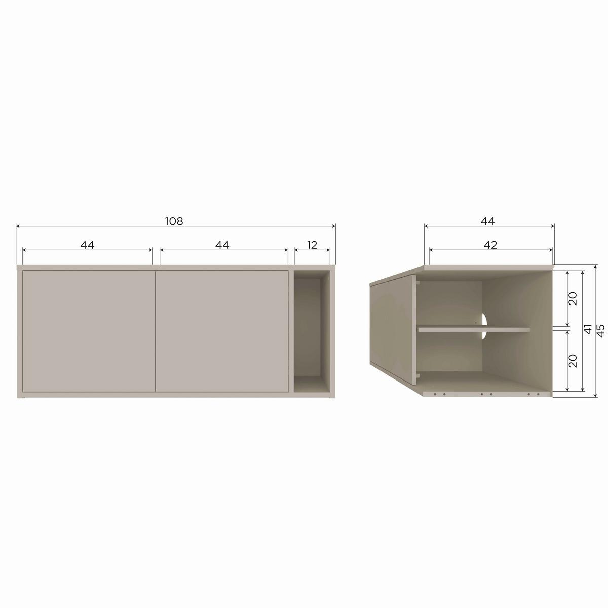LOWBOARD Settle Down Grau B: 108cm - Grau, Design, Holz (108/45/44cm) - Livetastic