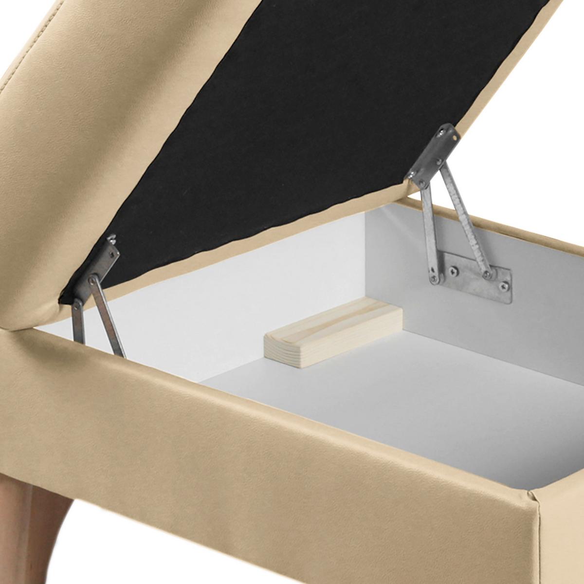 Hocker Fargo Beige B: 70 Cm - Beige/Buchefarben, Design, Leder/Textil (70/44/60cm) - Livetastic