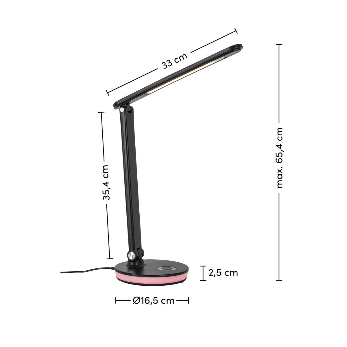 LED-Schreibtischleuchte Luana - Weiß, MODERN, Kunststoff/Metall (40/33/16,5cm) - Luca Bessoni