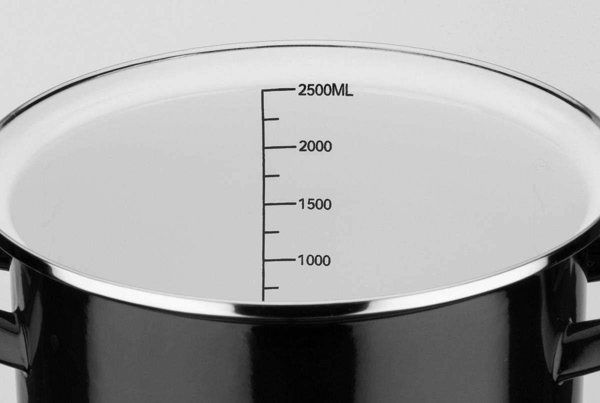 Gsw Kochtopfset Black & White Schwarz, 4-Teilig - Schwarz, Basics, Metall - GSW