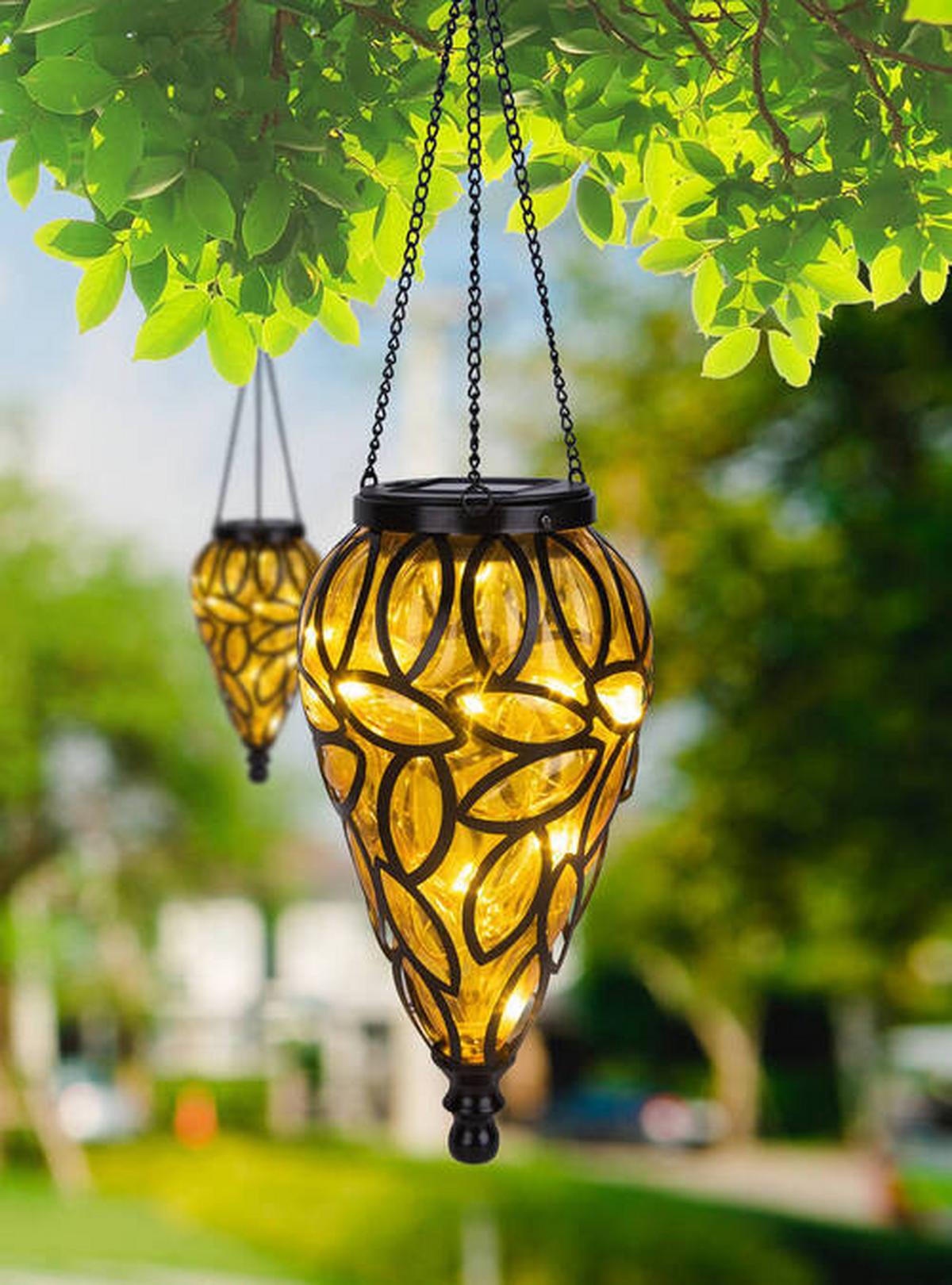 Solarleuchte 36131a - Schwarz/Orange, Basics, Kunststoff/Metall (13,5/50cm) - Globo