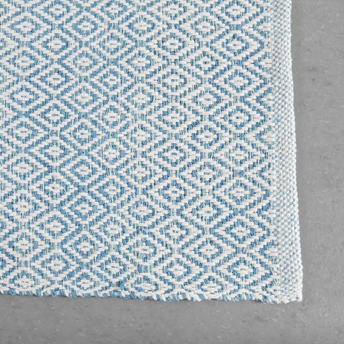 RUČNE TKANÝ KOBEREC Carola 1, 60/120cm, modrá - modrá, Basics, textil (60/120cm) - Modern Living
