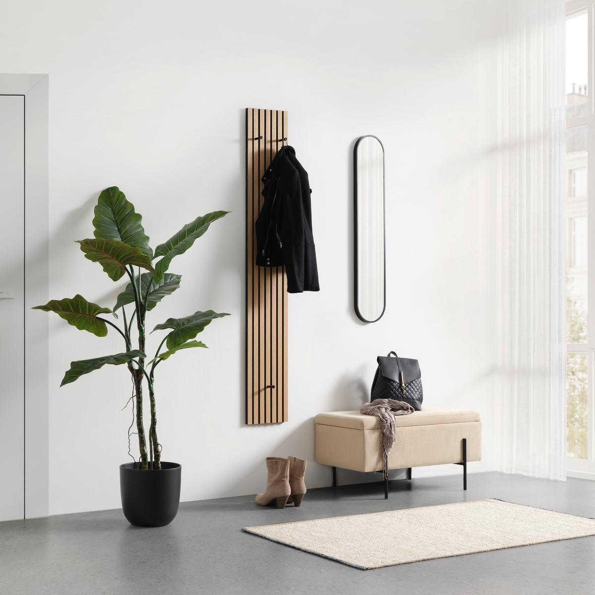 Šatní panel GRACE v dekoru dub Artisan - dub artisan, Moderní, kompozitní dřevo/textil (25/160/4cm) - Mömax