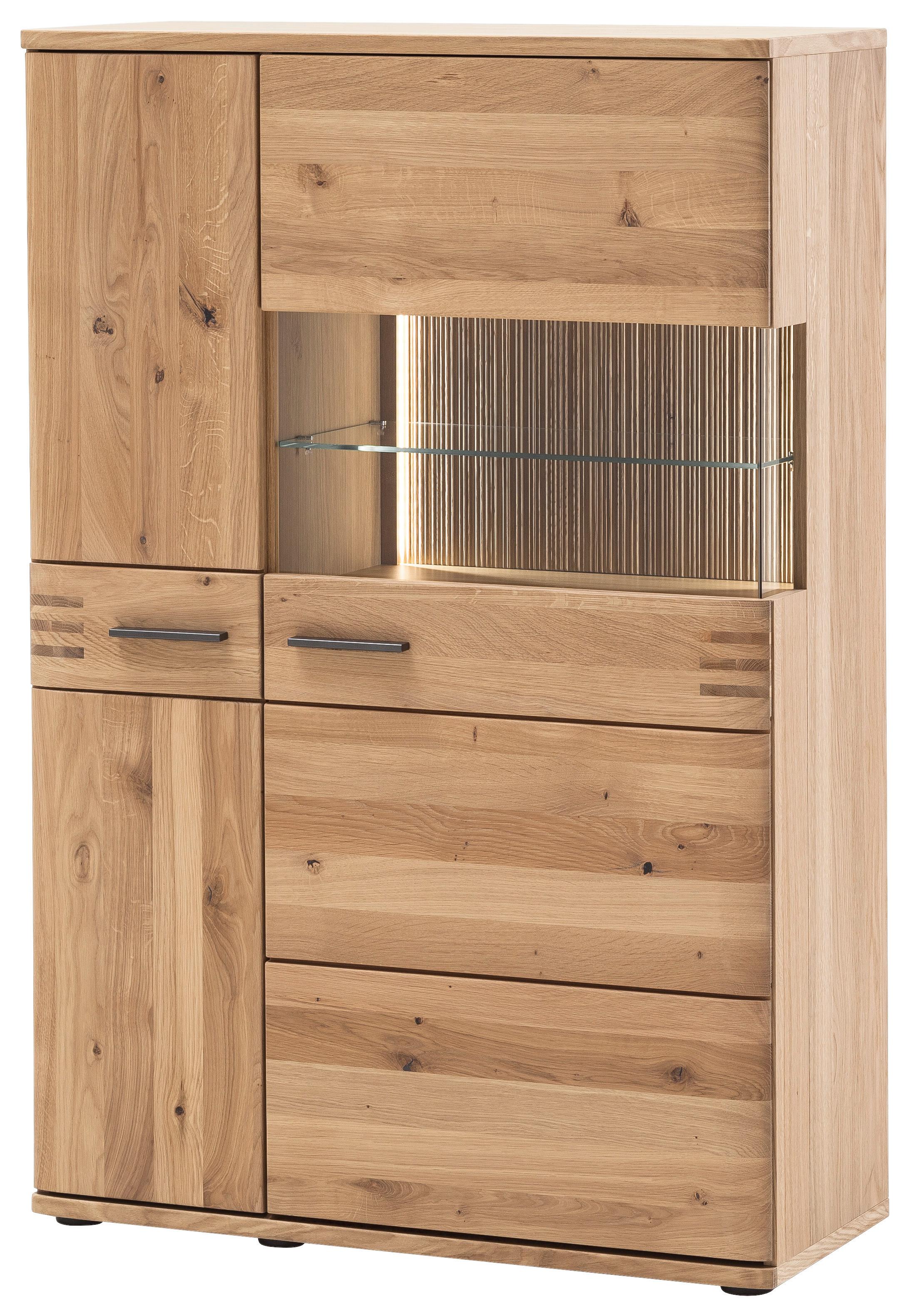 Highboard teilmassiv B: 90 cm Salvador Eichefarben