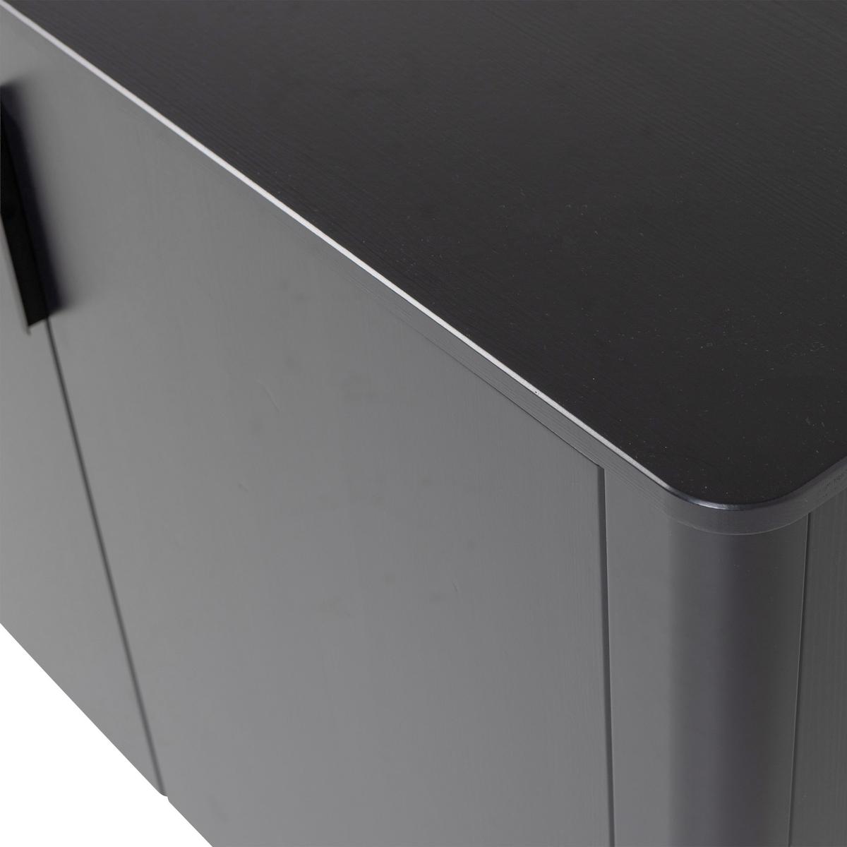 Sideboard Gunnar Schwarz B: 201 Cm - Schwarz, Design, Holz (201/85/44cm) - Livetastic