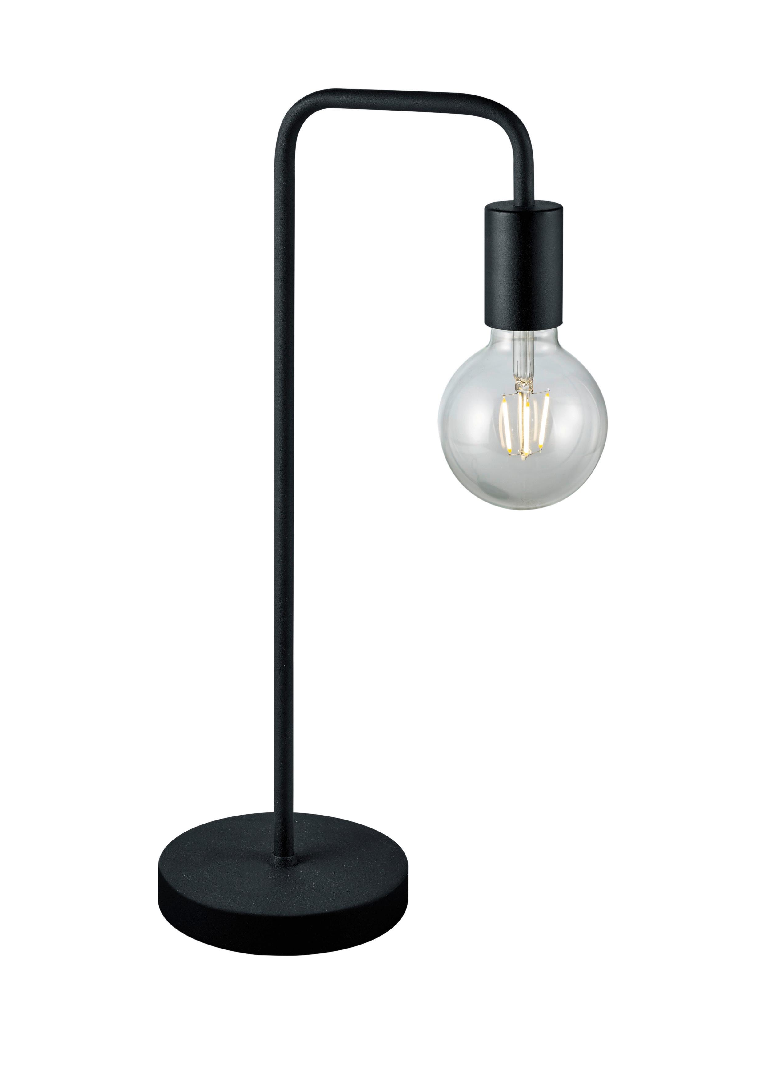 Tischlampe Schwarz mit Schnurschalter - Schwarz, Basics, Metall (51/15/23,5cm) - Trio Leuchten
