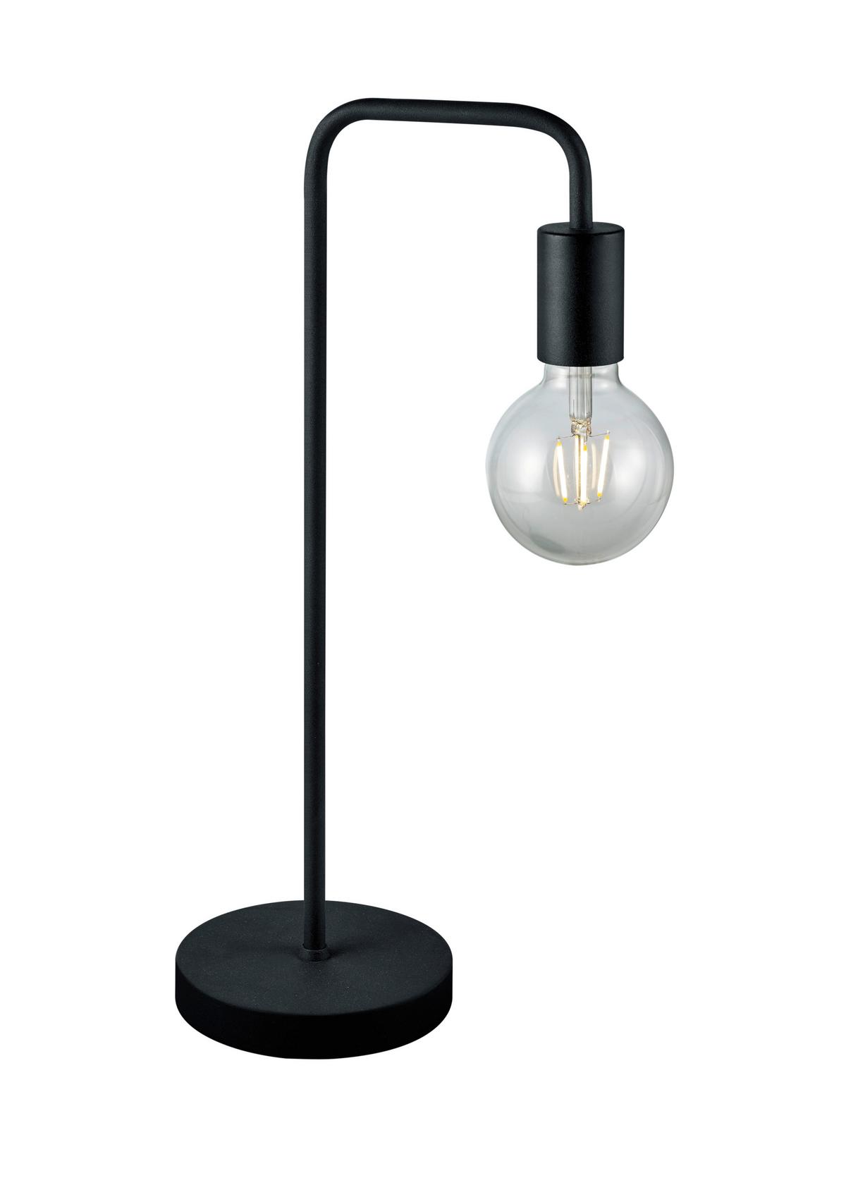 Tischlampe Schwarz Mit Schnurschalter - Schwarz, Basics, Metall (51/15/23,5cm) - Trio Leuchten