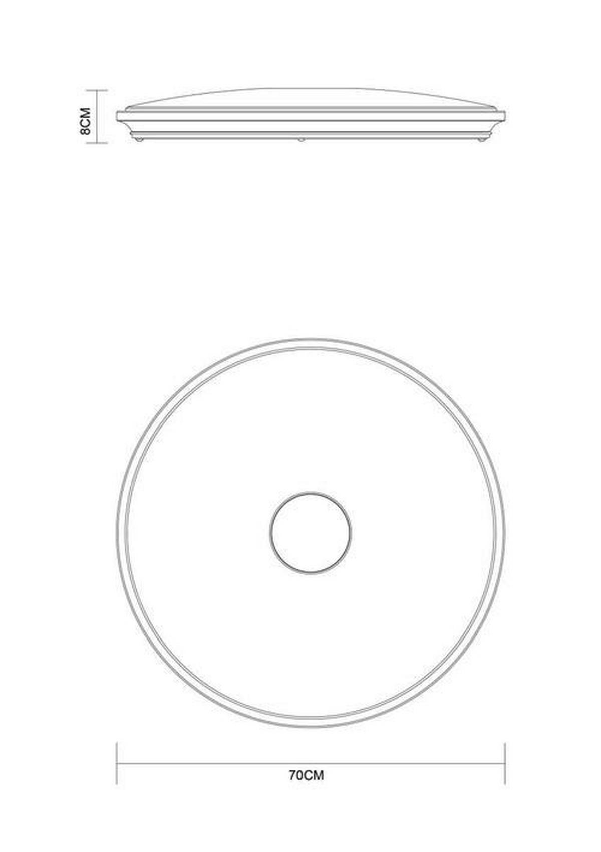 Led-deckenleuchte Connor D: 68 Cm - Basics, Kunststoff/Metall (68/9cm) - Globo