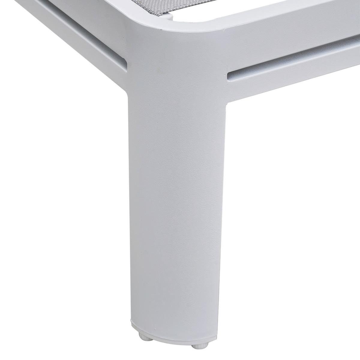 Gartenliege Kira - Eichefarben/Weiß, LIFESTYLE, Textil/Metall (200/89/32,5cm) - Ambia Garden