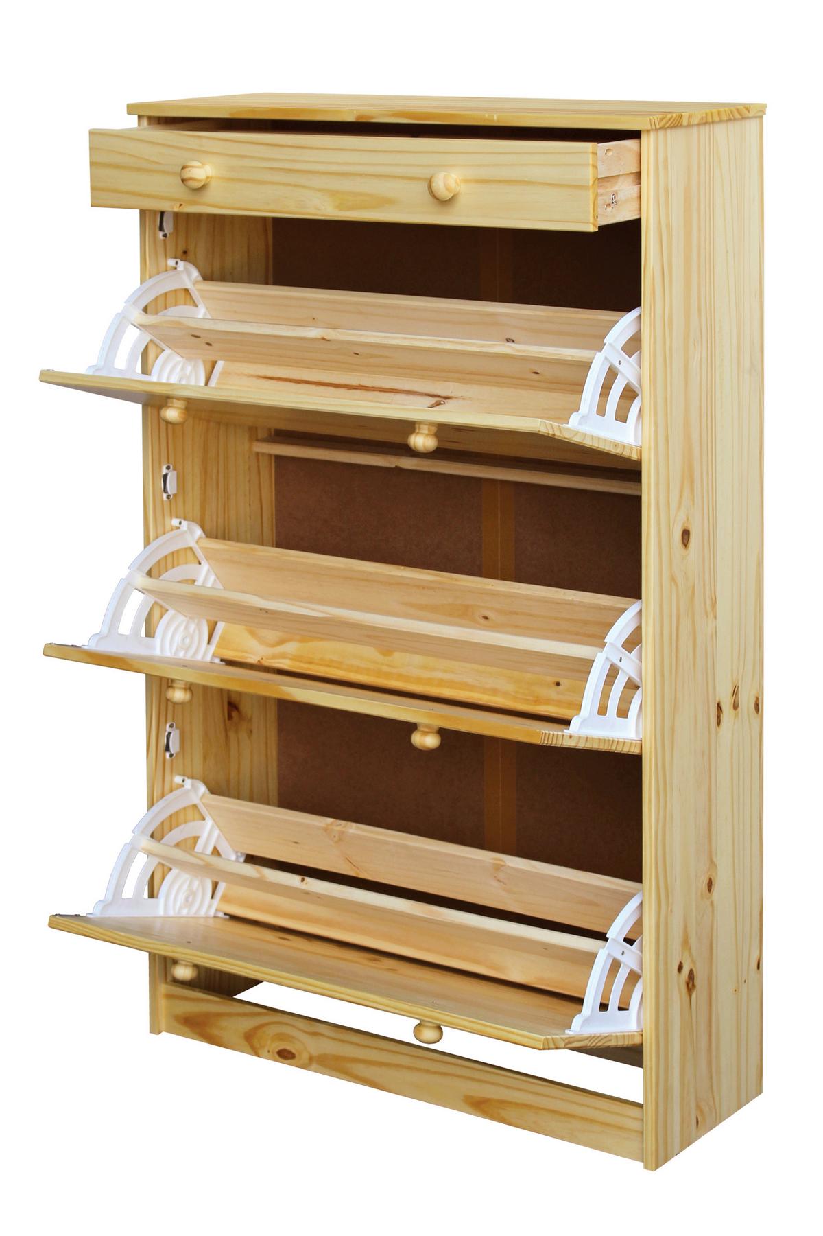 Schuhkipper Naturfarben B: 80 Cm - Naturfarben, Natur, Holz (80/128/27cm) - Livetastic