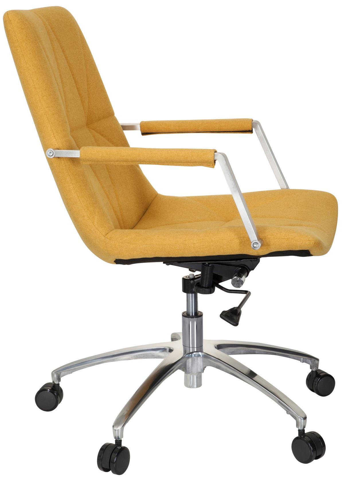 Drehstuhl Saranto Ii Gelb - Gelb/Alufarben, MODERN, Kunststoff/Textil (57/100/75cm) - MID.YOU