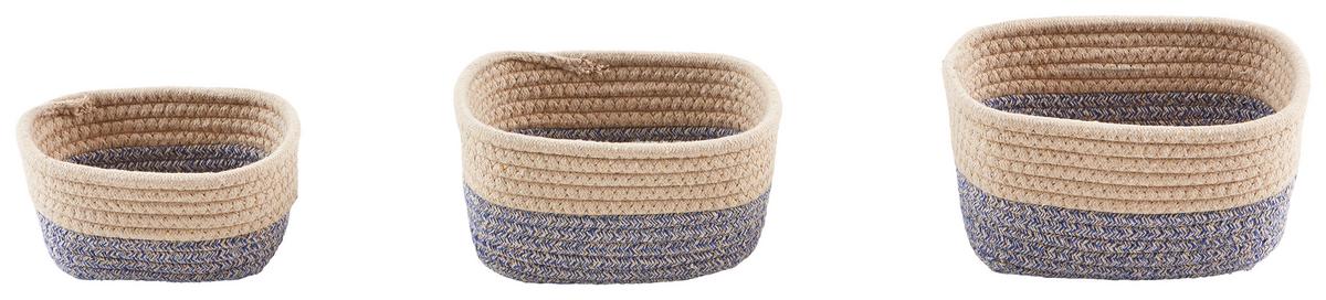 Aufbewahrungskorb 3tlg Seegras/stroh Versch. Farben - Multicolor/Naturfarben, Basics, Naturmaterialien (23/12/18cm) - Ondega