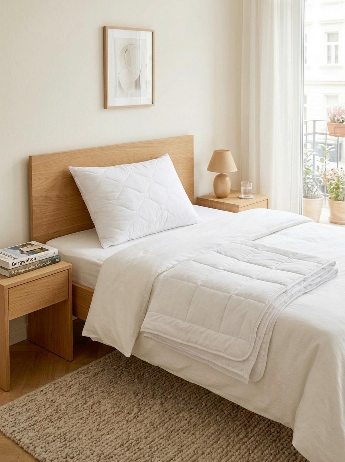 Paplan-párna Szett Naturtex® - fehér, textil (70/90/20cm) - Naturtex