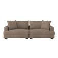 Megasofa Pelle-Megasofa - Wengefarben/Braun, Trend, Textil (261/124cm) - Luca Bessoni