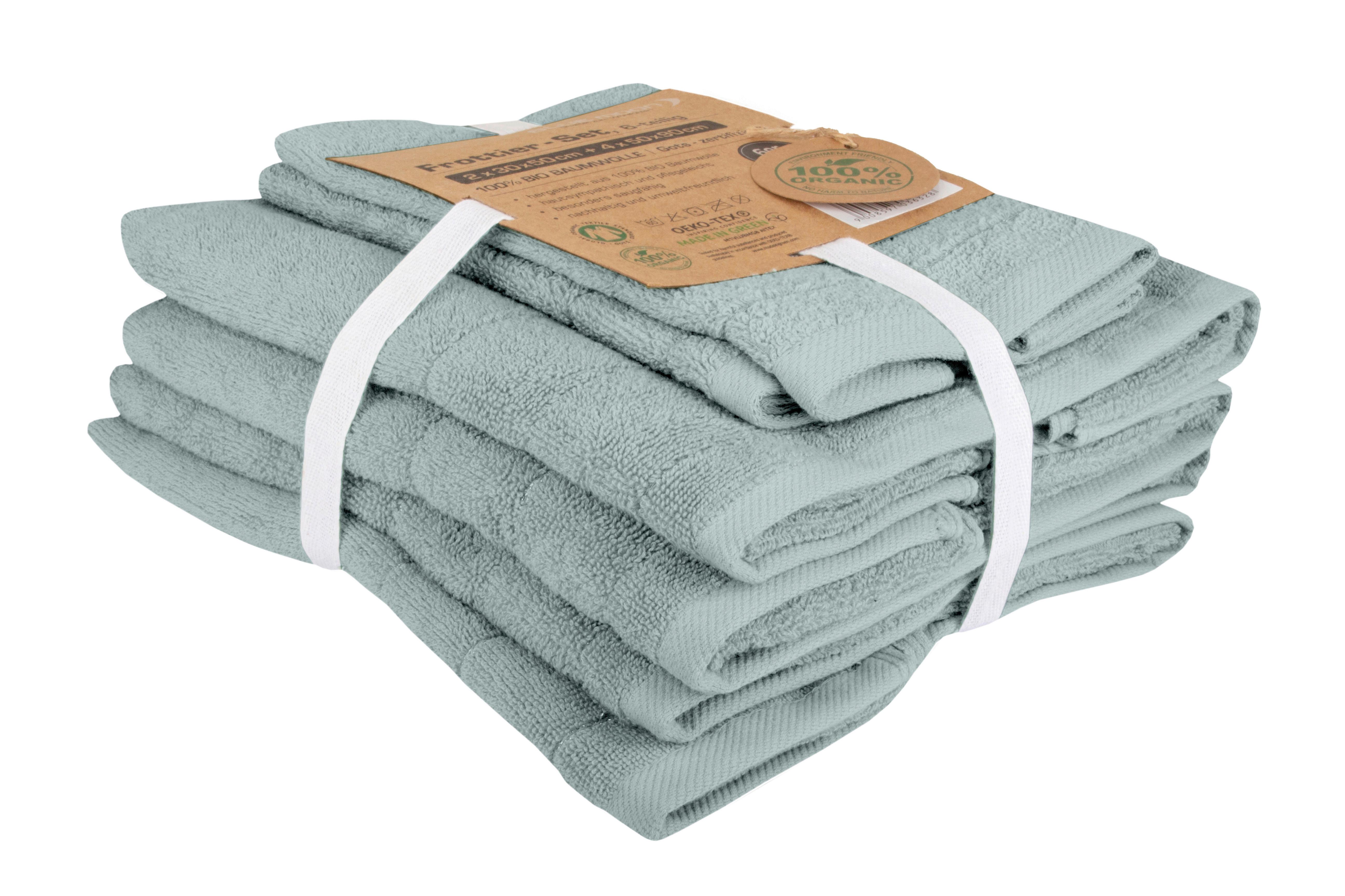 Sada uterákov Bio Bavlna, modrá, 6 ks - modrá, Modern, textil (2x30x50/4x50x90cm)