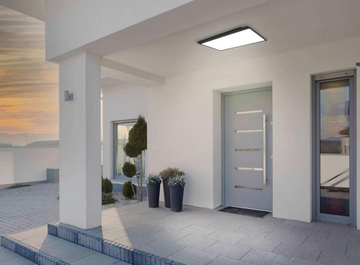 Außenwandleuchte 99534 Casaz - Schwarz/Weiß, Basics, Kunststoff/Metall (25/6,5/57cm) - Eglo