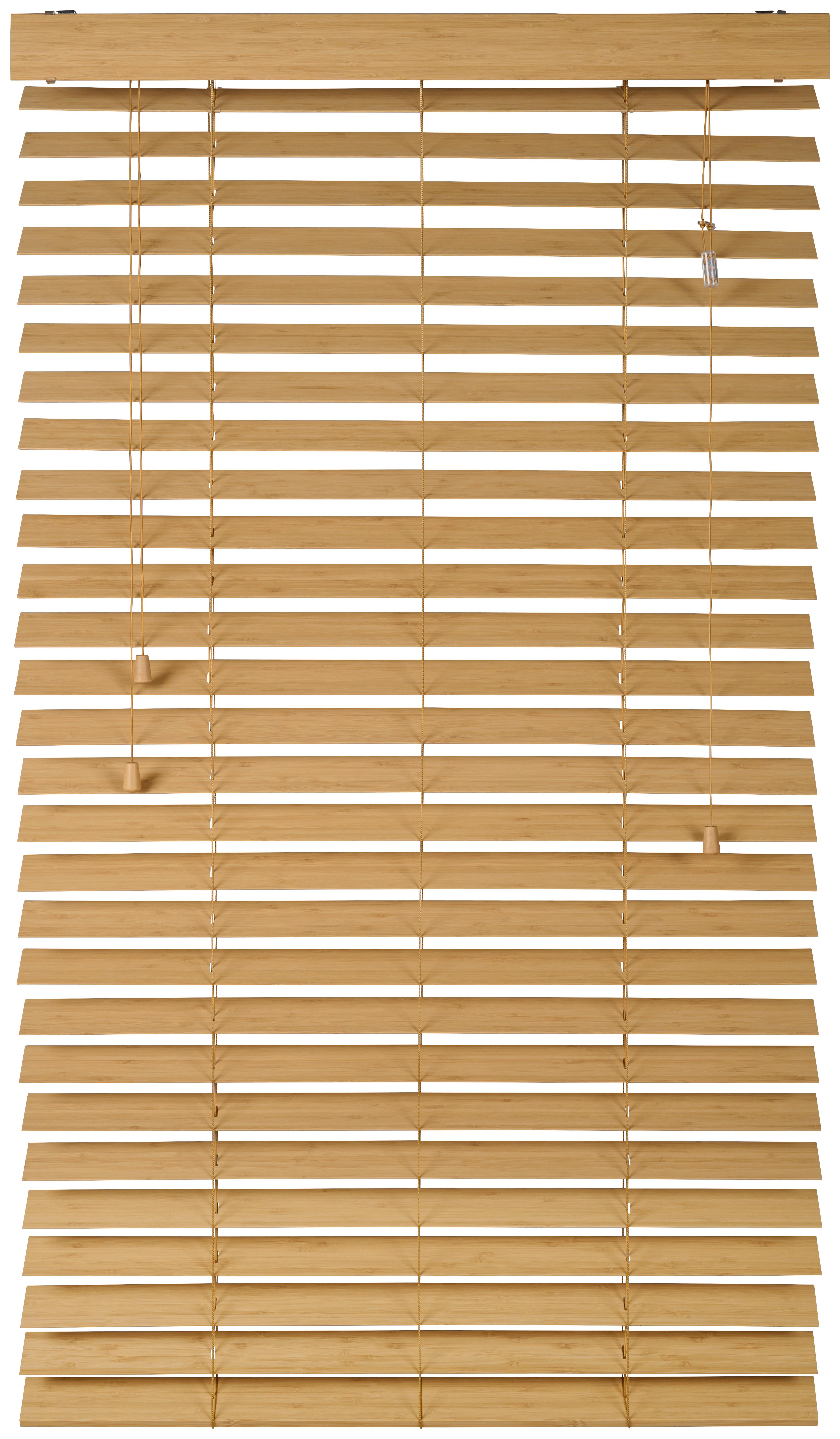 Jalousie Venetian 90x175 cm mit Schnurzug - Naturfarben, Natur, Holz (90/175cm)