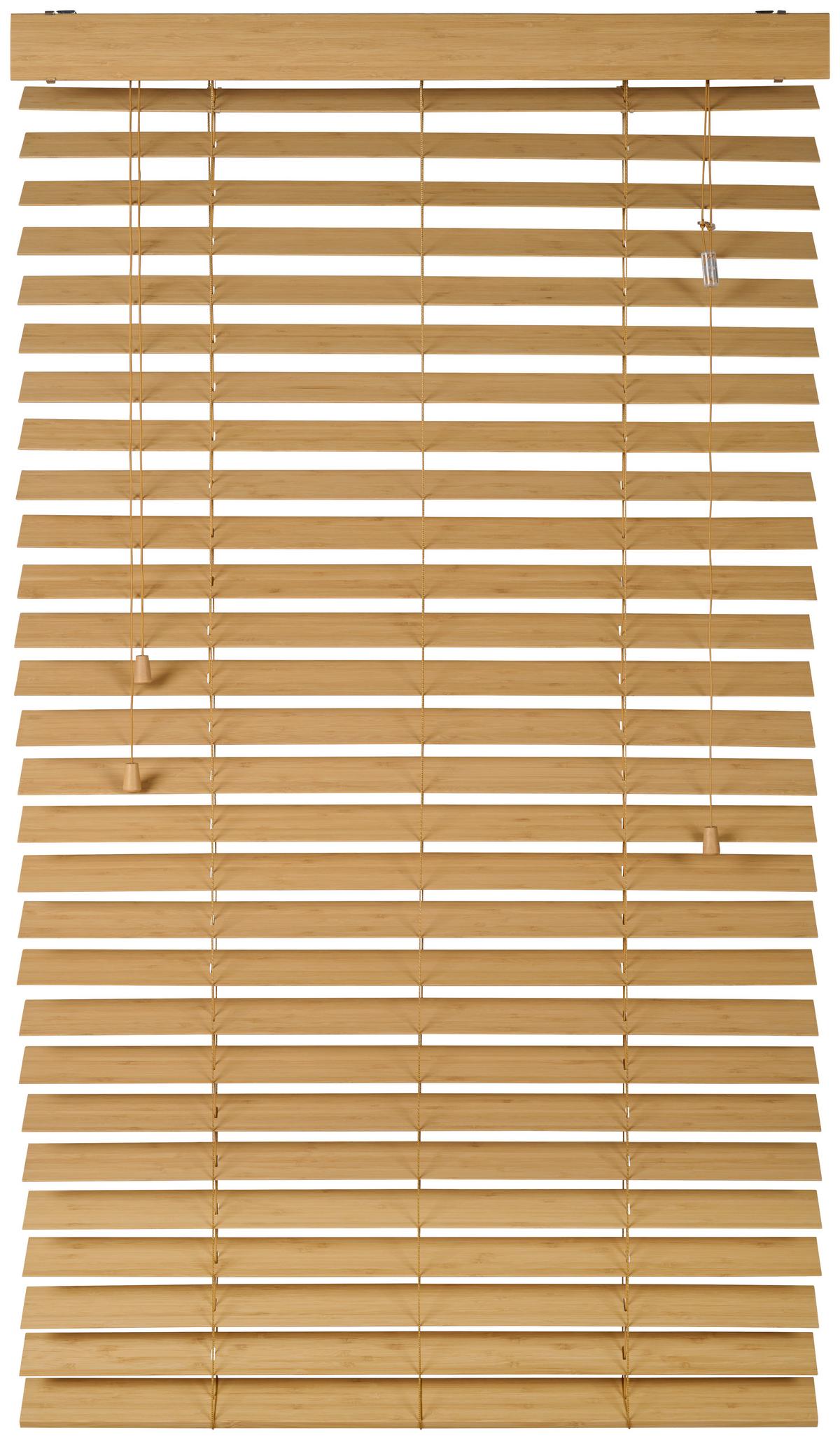 Jalousie Venetian 105x130 cm mit Schnurzug - Naturfarben, Natur, Holz (105/130cm)
