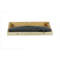 Katzen-Hängesessel Mulde Natur Bezug: Dunkelgrau, L: 40 cm - Dunkelgrau/Kieferfarben, Basics, Holz/Textil (40/28/15cm)