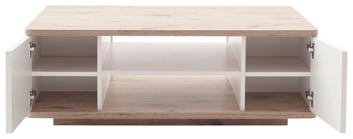 Couchtisch Palermo Eichefarben/weiß B: 42 Cm - Eichefarben/Weiß, Design, Holzwerkstoff (115/42/65cm) - Livetastic