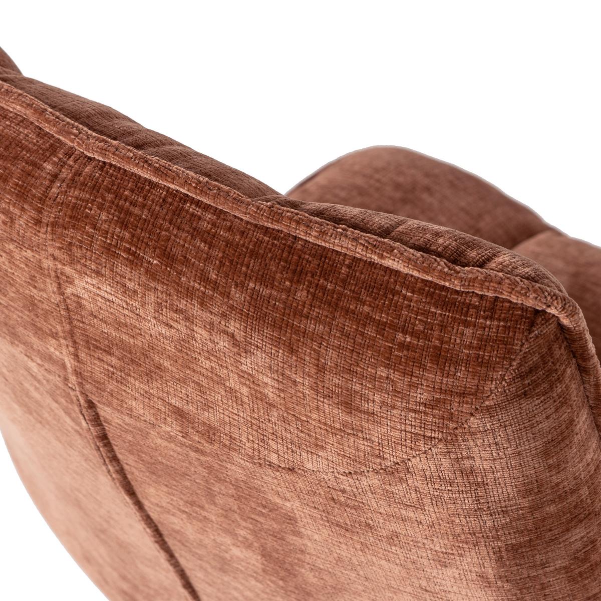 SESSEL Jouke Rostfarben B: 70cm - Rostfarben/Schwarz, MODERN, Textil/Metall (70/97/85cm) - Livetastic