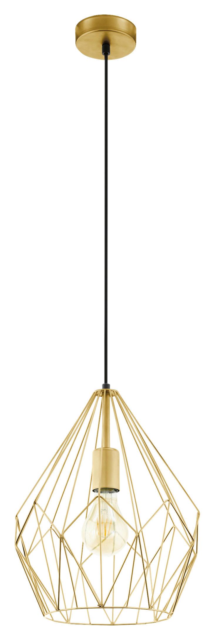ZÁVESNÉ SVIETIDLO CARLTON - zlatá, Modern, kov (31/110cm)