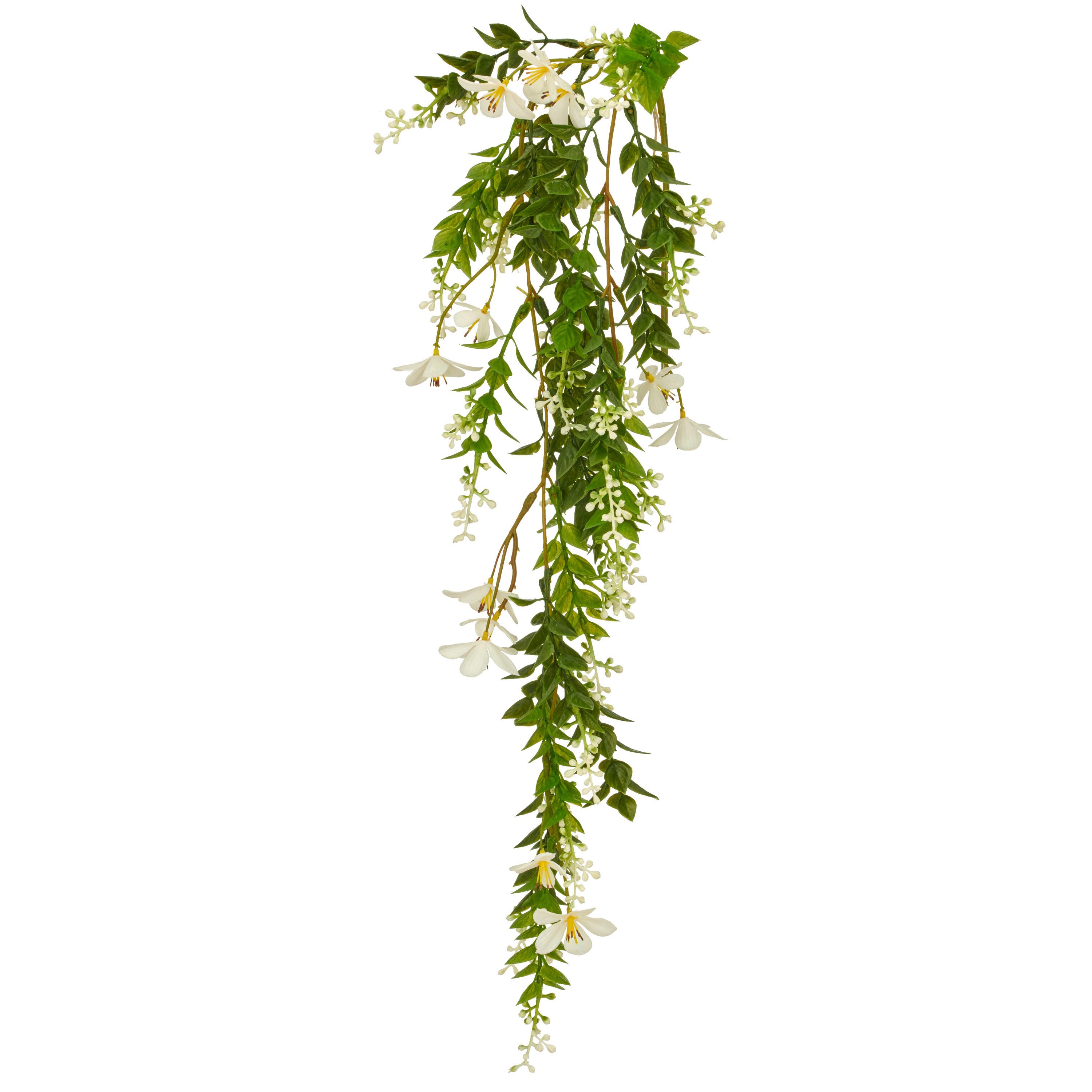 Miniblatthängezweig grün/weiß 40 cm