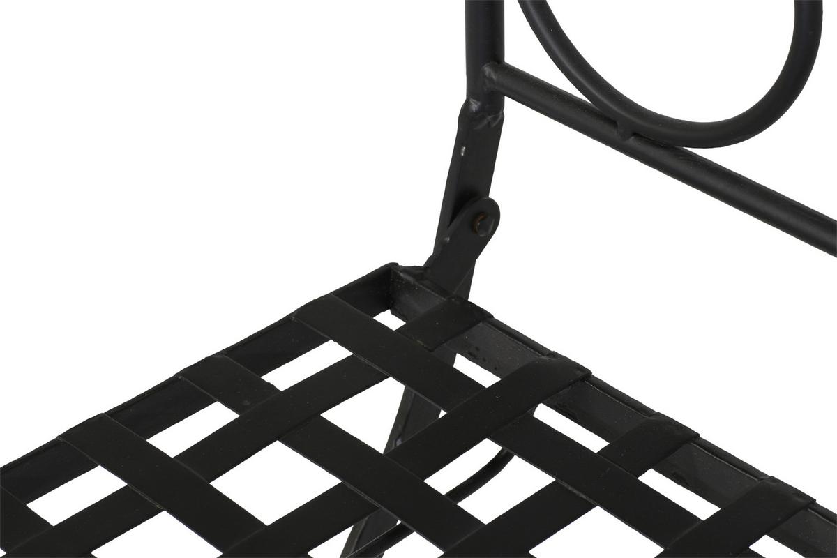 Klappsessel Stella Metall/Keramik - Multicolor/Schwarz, MODERN, Keramik/Metall (39/89,5/49,5cm) - Siena Garden